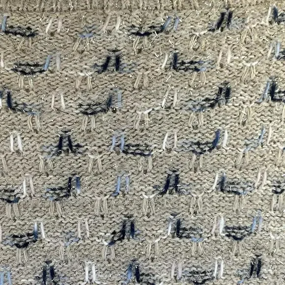 NWT Womens Maurices Sweater Size Beige Feathered MED Blue Accents - Picture 6 of 9